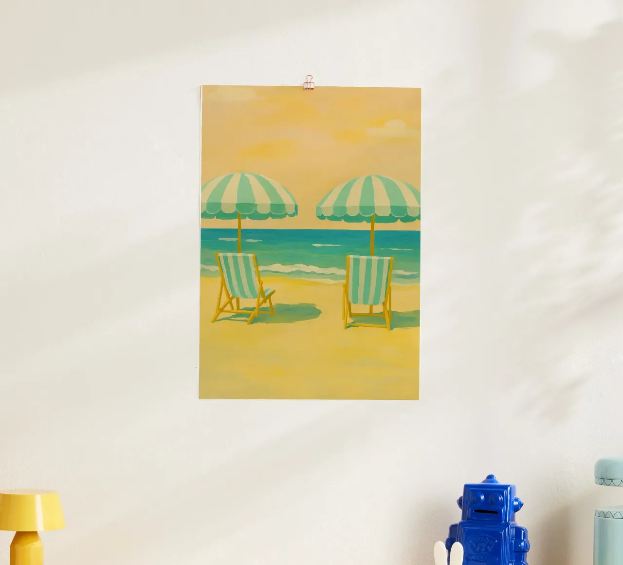 paraplu strand tekening ilustratie hahnemühle van danine
