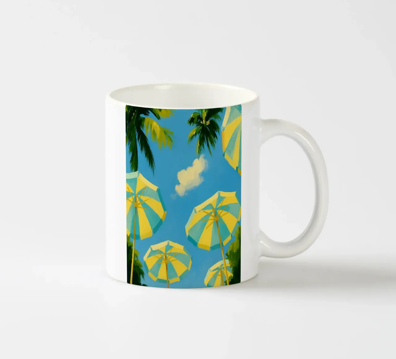 disegno ombrellone spiaggia tazza in ceramica da danine