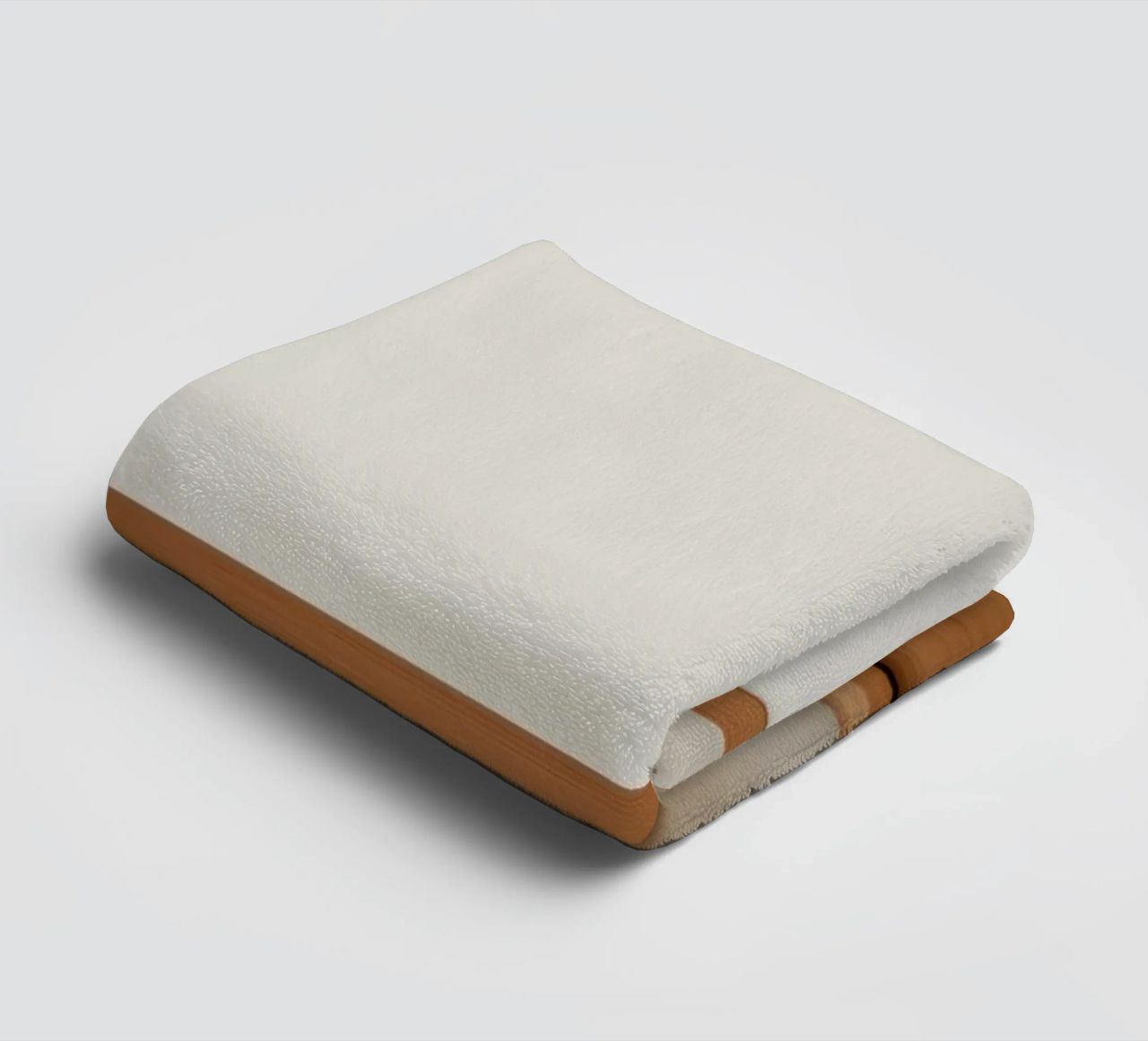 Modern interior featuring a blank frame and minimal decor towel by DesignDoodle
