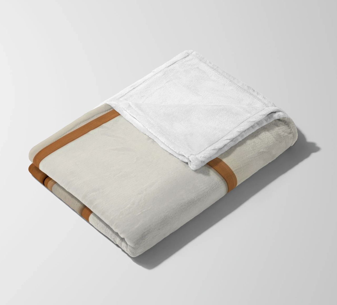 Modern interior featuring a blank frame and minimal decor fleece blanket by DesignDoodle