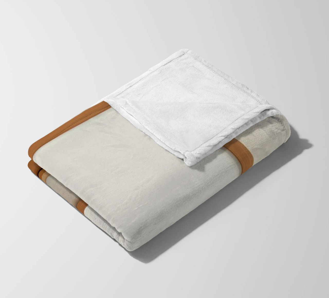 Modern interior featuring a blank frame and minimal decor fleece blanket by DesignDoodle