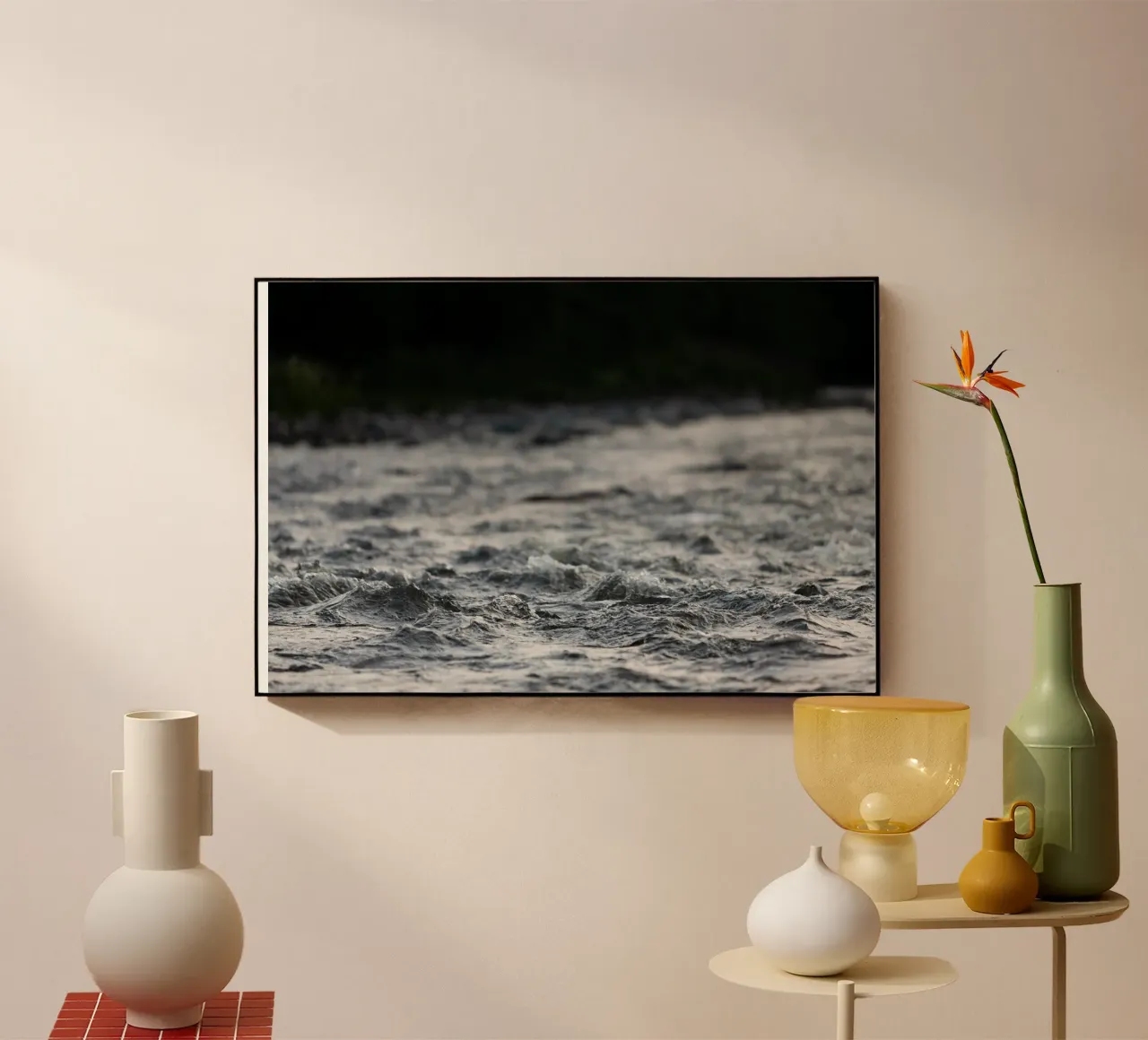 Waterflow plexiglass da the view