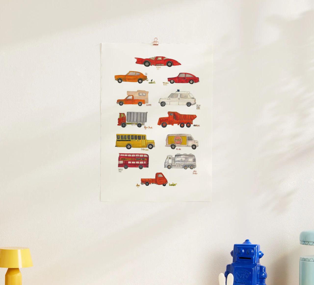 Spielzeug Autos poster by tiny goods studio