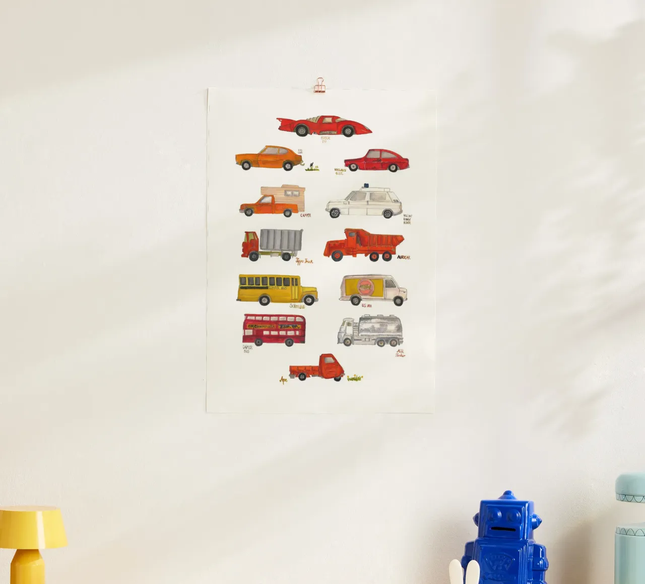 Spielzeug Autos poster by tiny goods studio