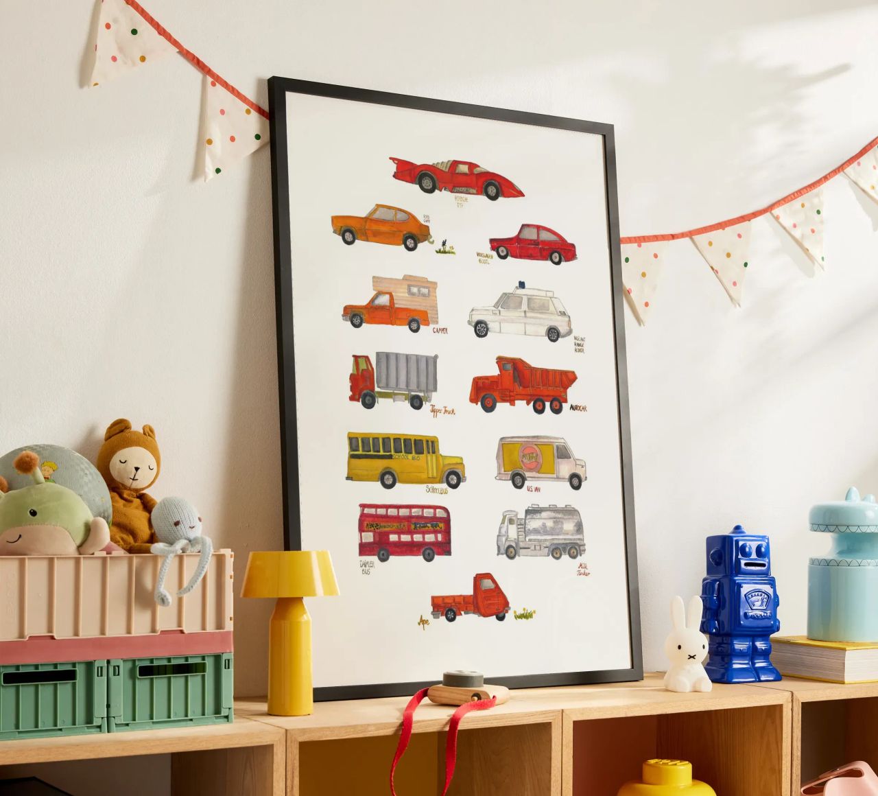 Spielzeug Autos poster by tiny goods studio