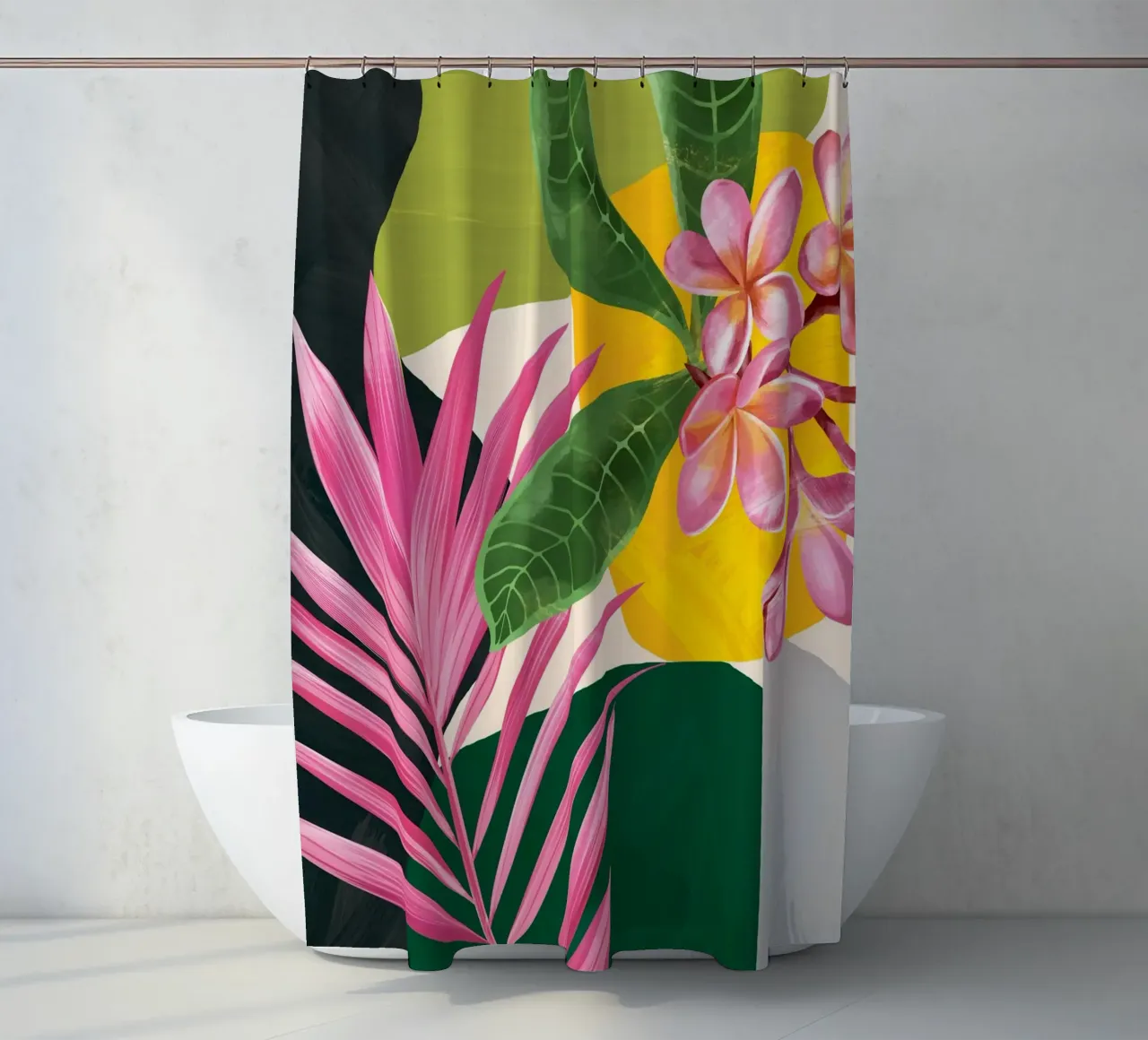 Abstract Tropical Art 1 douchegordijn van cityart