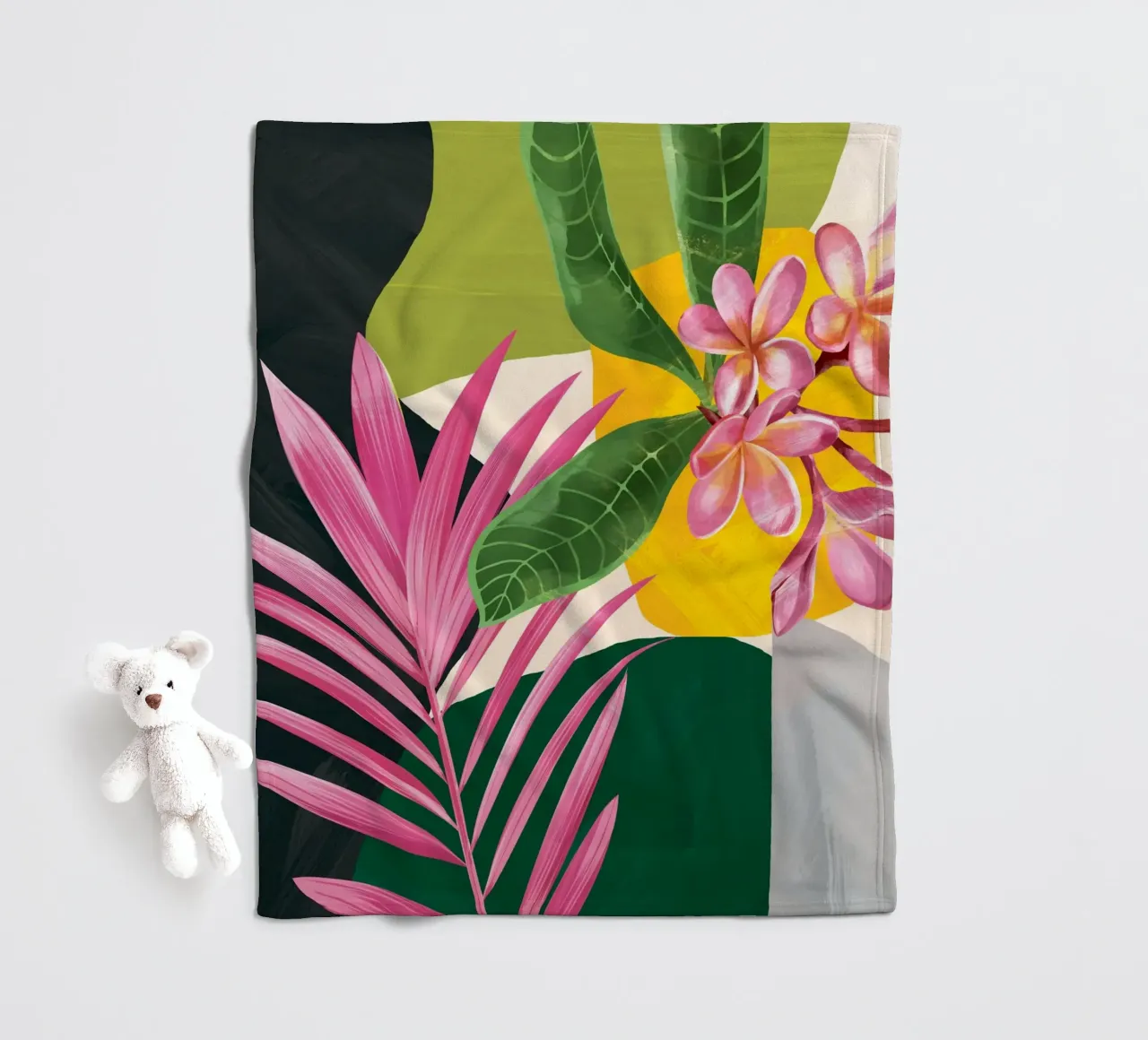 Abstract Tropical Art 1 coperta in pile da cityart