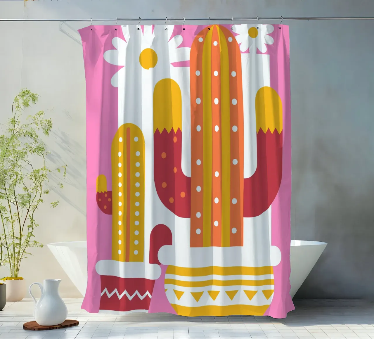 Piante di cactus tenda da doccia da FLOWER PLACE SHOP