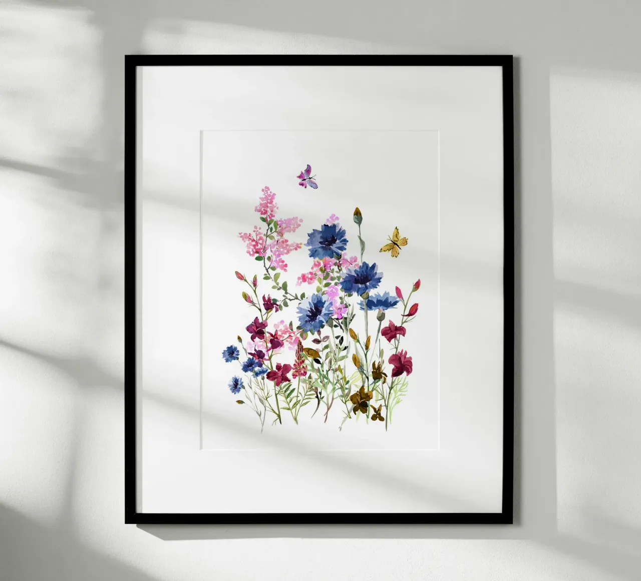 Wildflowers IV poster con telaio in plastica da Nadjaa