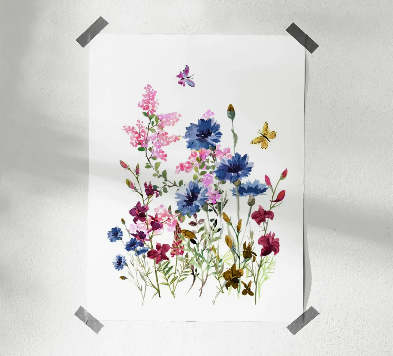Wildflowers IV poster con telaio in plastica da Nadjaa