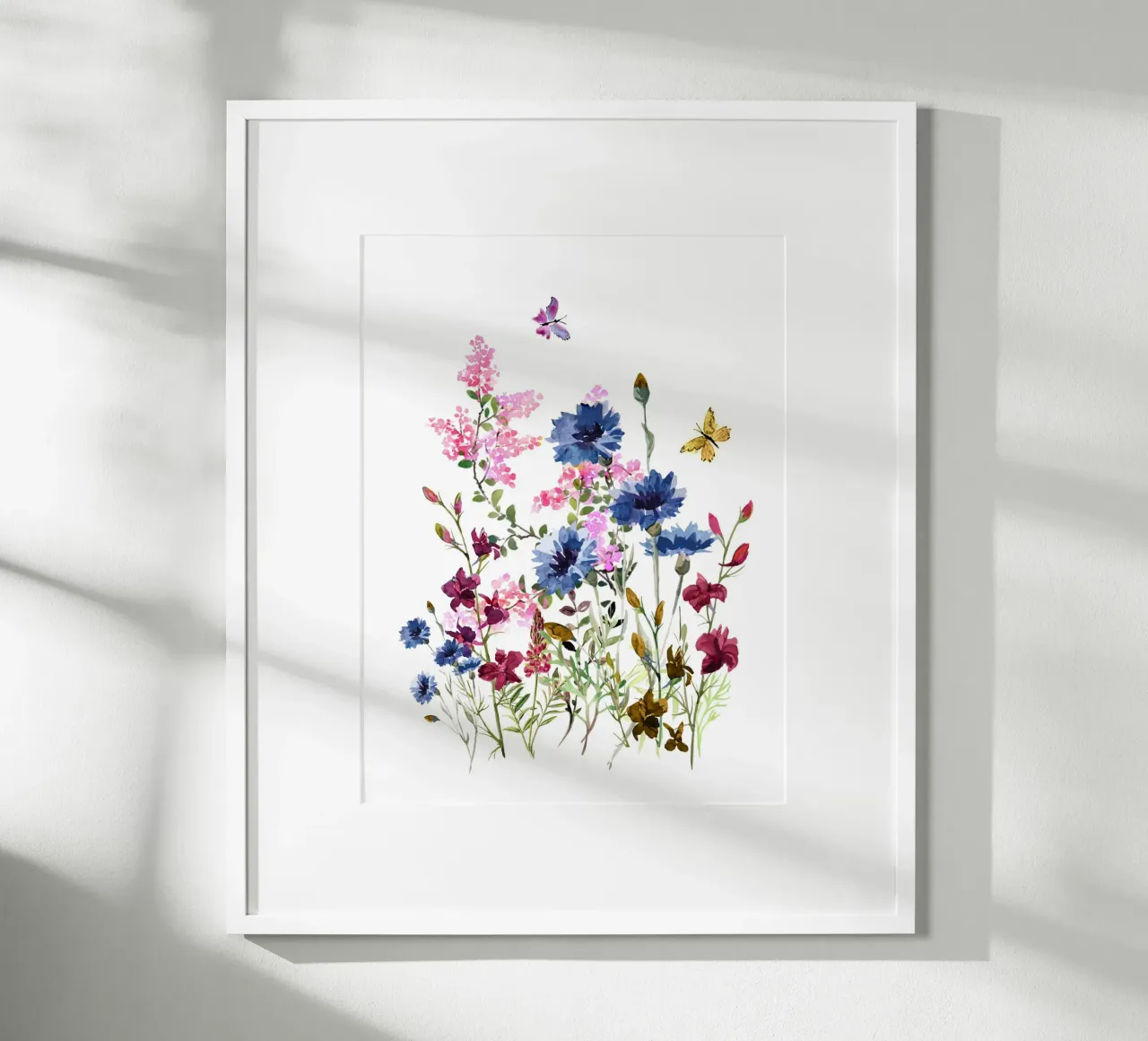 Wildflowers IV poster con telaio in plastica da Nadjaa