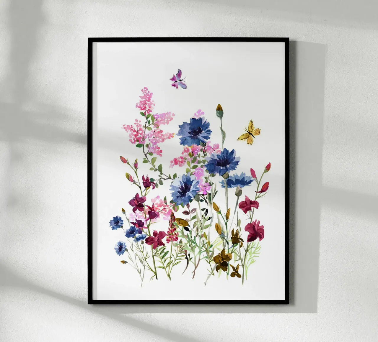 Wildflowers IV poster con telaio in plastica da Nadjaa