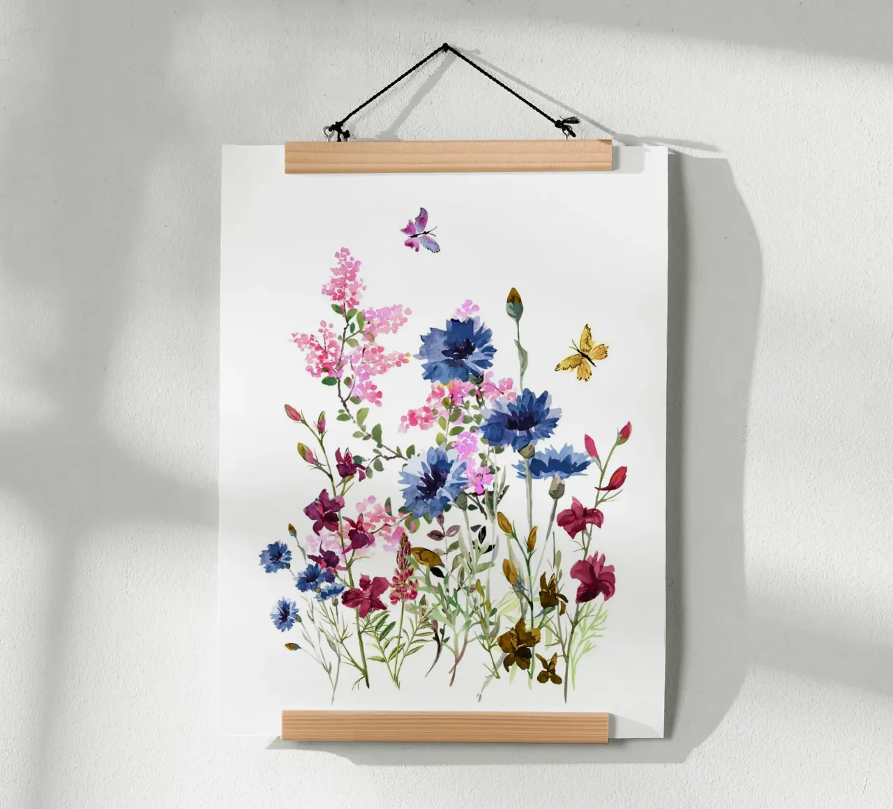 Wildflowers IV poster con telaio in plastica da Nadjaa