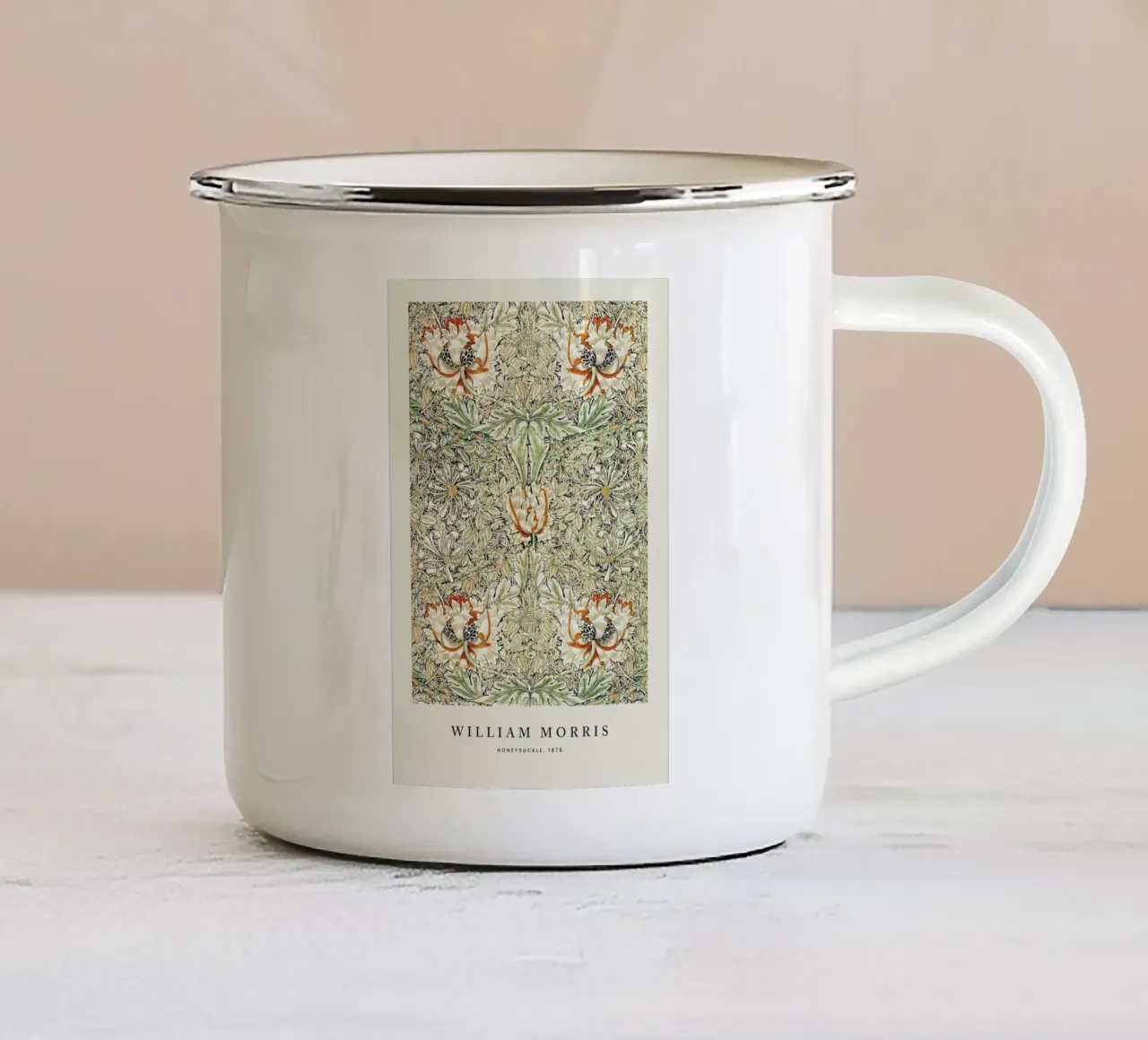William Morris - Honeysuckle tazza in smalto da Vintage by JUNIQE