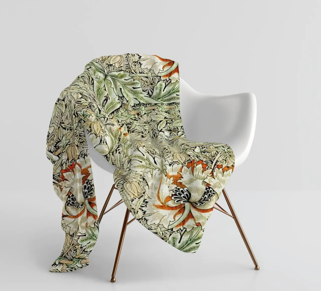 William Morris - Honeysuckle coperta in pile da Vintage by JUNIQE