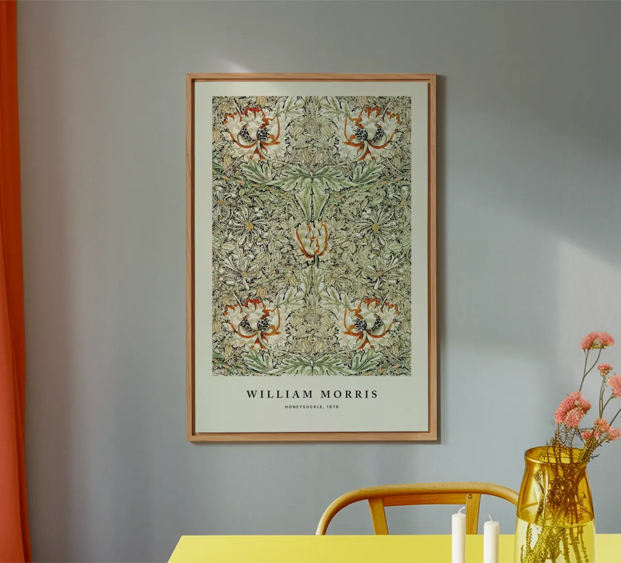 William Morris - Honeysuckle alluminio dibond da Vintage by JUNIQE