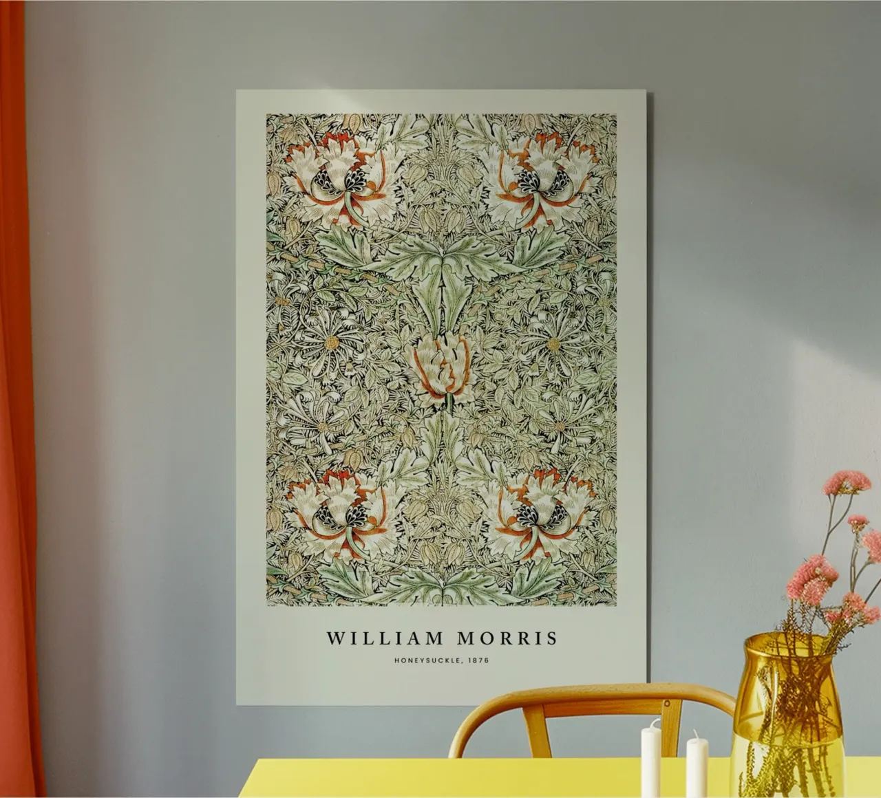 William Morris - Honeysuckle alluminio dibond da Vintage by JUNIQE