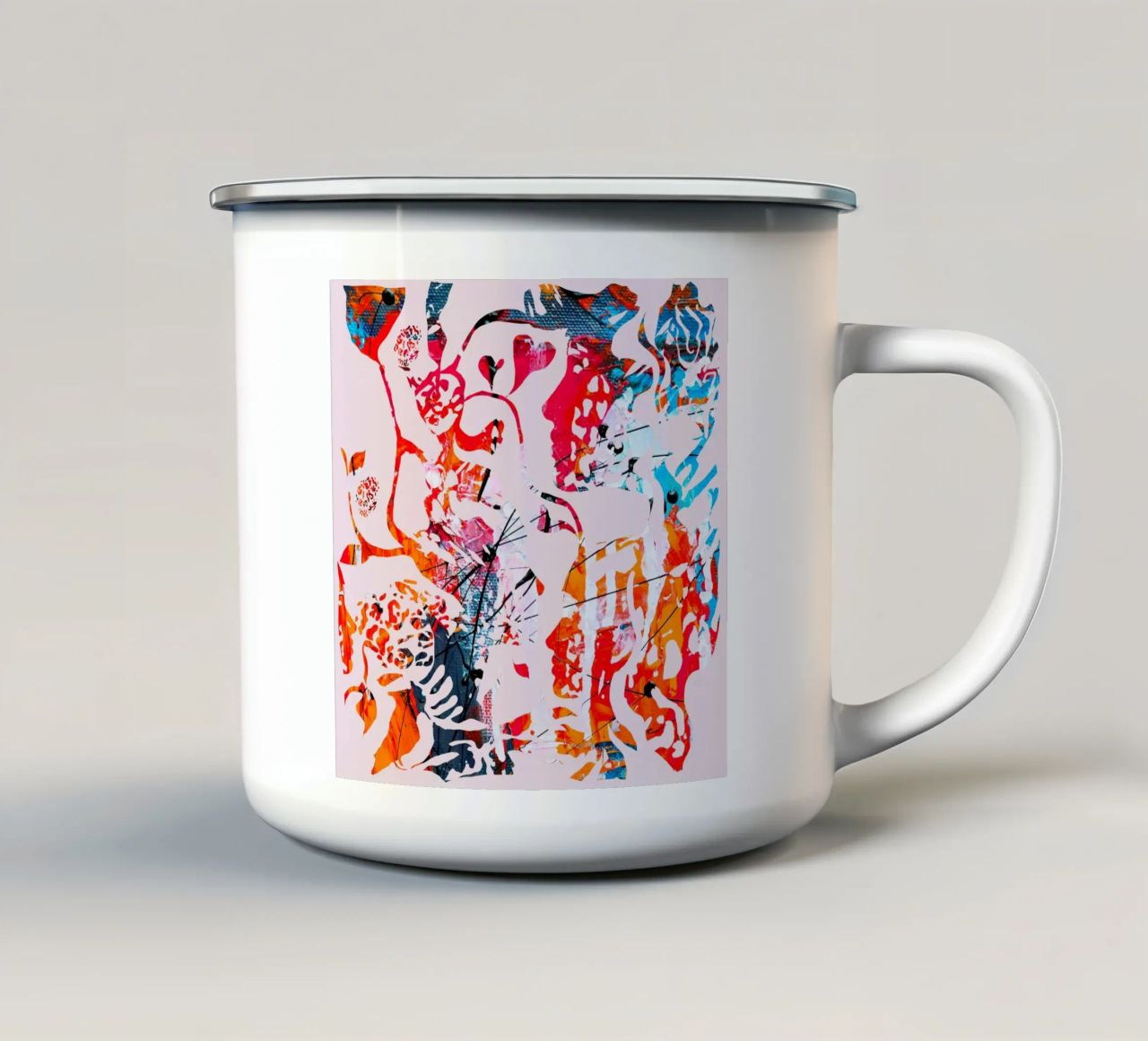 moda tropicale tazza in smalto da Giulio Iurissevich