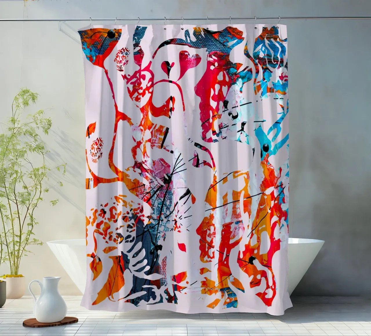 tropical fashion shower curtain by Giulio Iurissevich