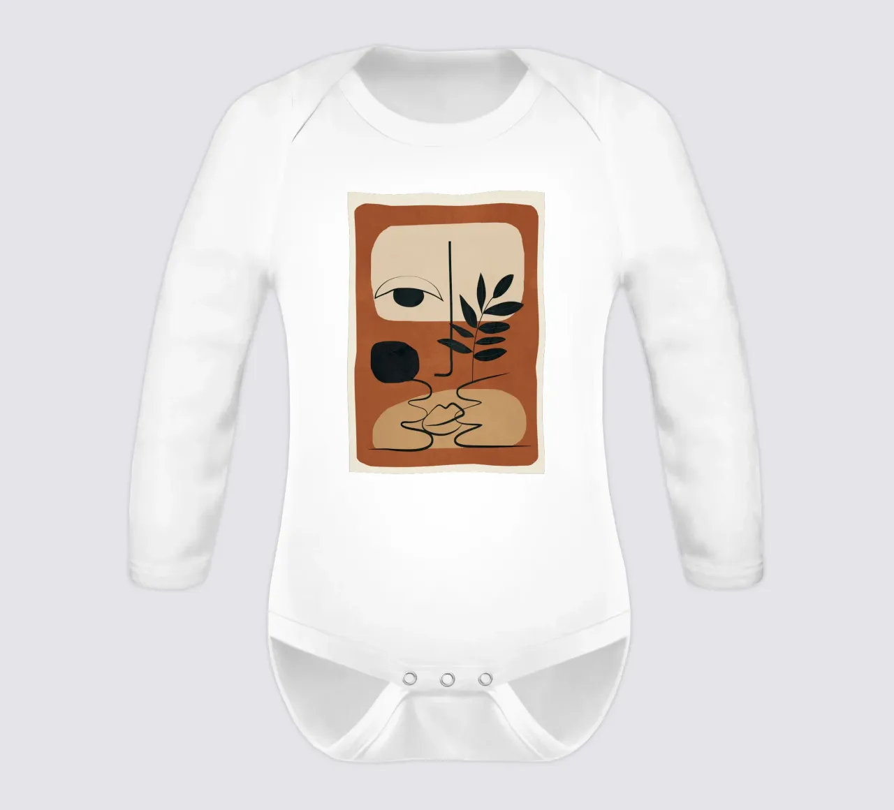 Abstract Feeling 5 long-sleeve baby romper by Flow Line