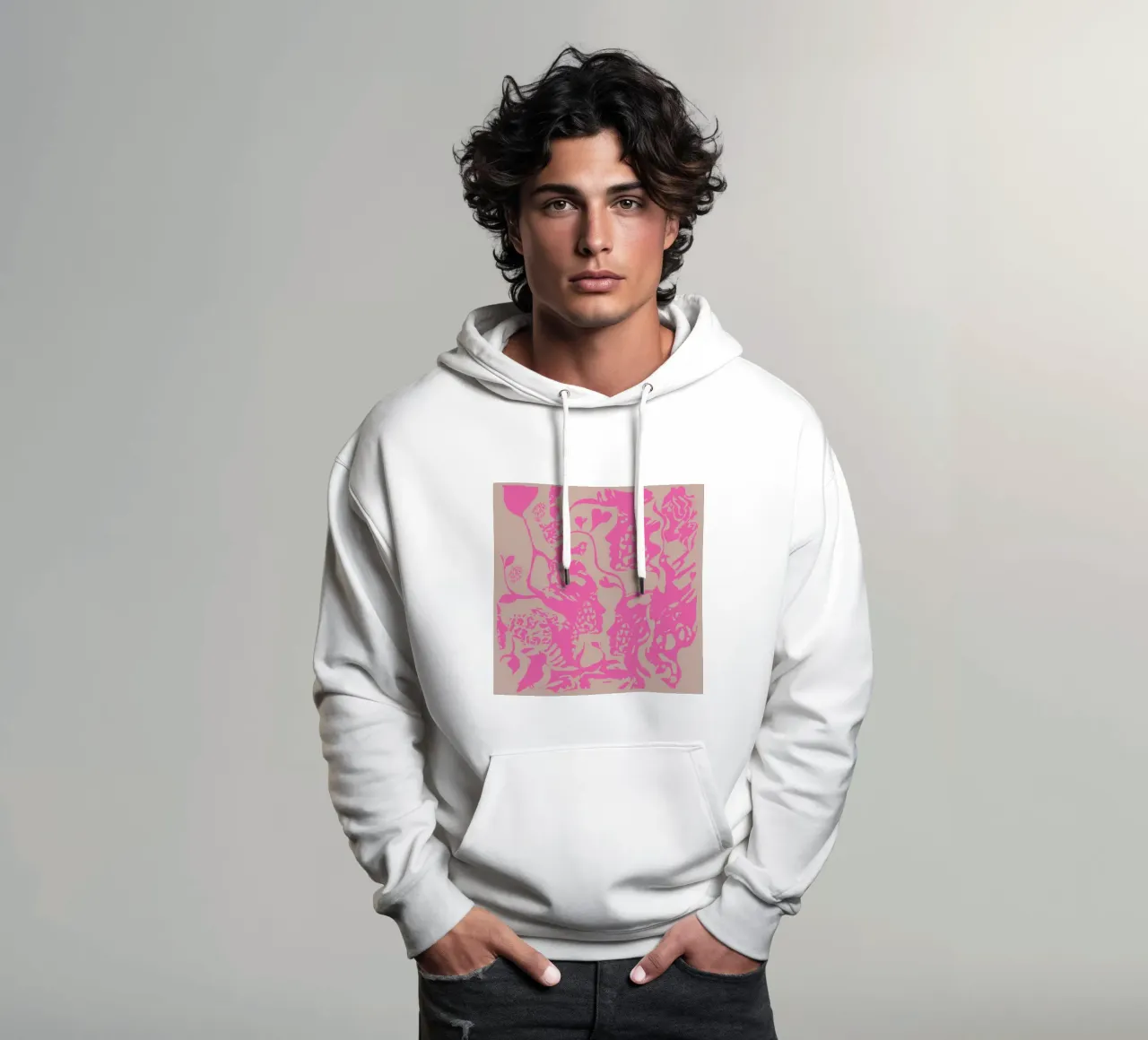 moda rosa felpa con cappuccio da Giulio Iurissevich