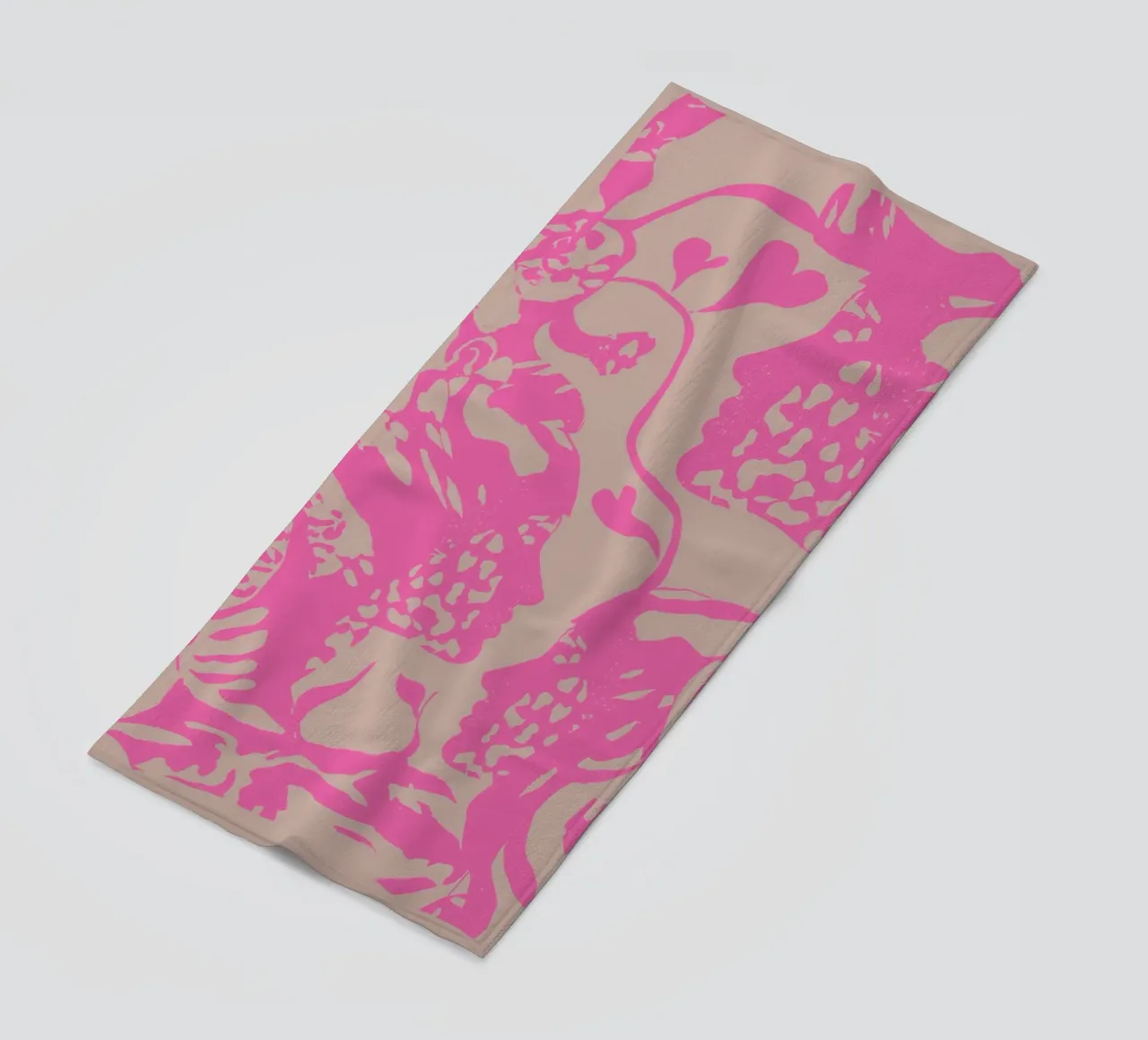 fashion pink beach towel by Giulio Iurissevich