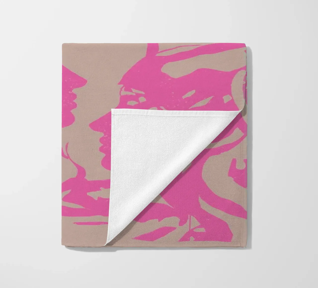 fashion pink beach towel by Giulio Iurissevich