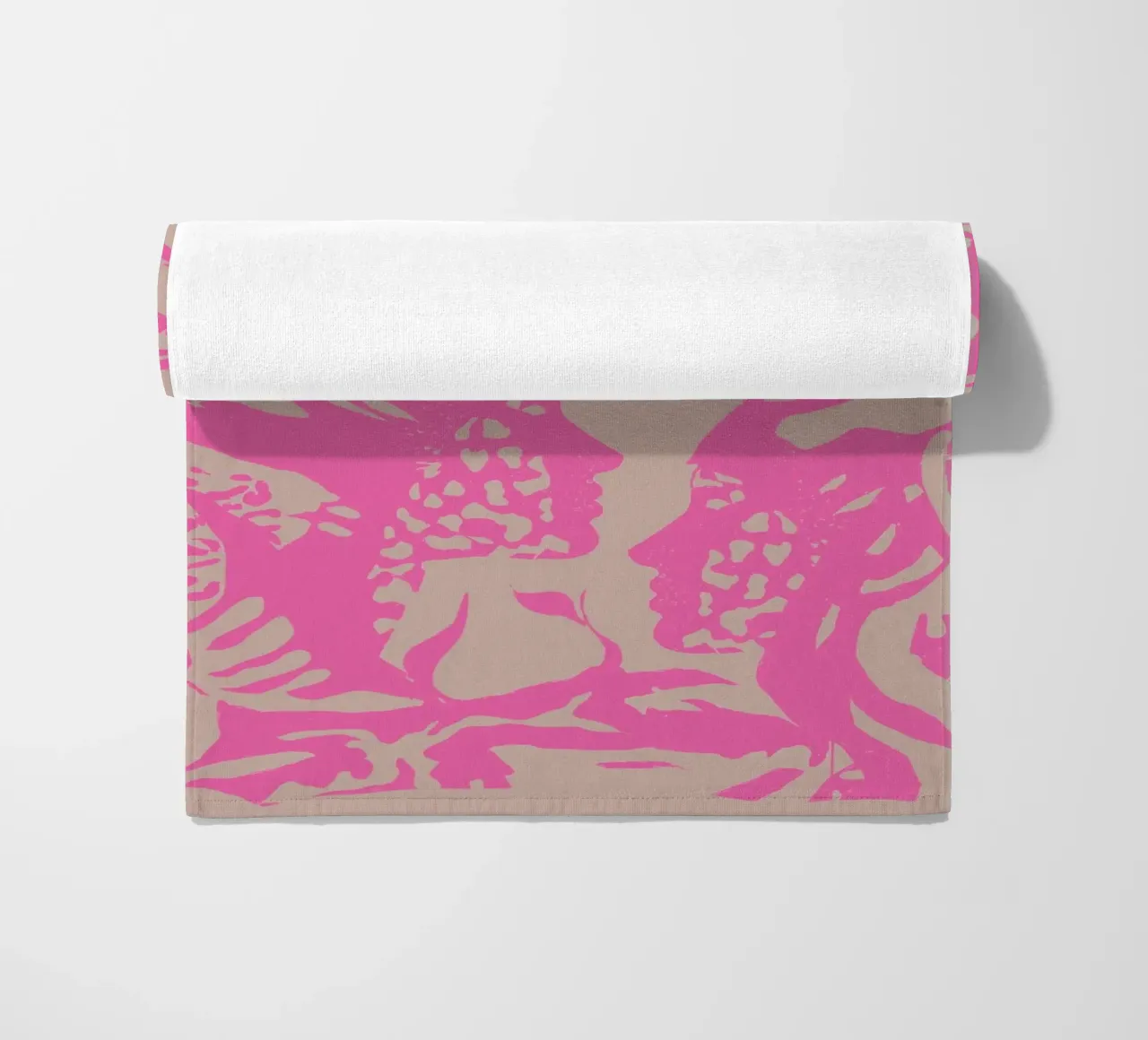 fashion pink beach towel by Giulio Iurissevich