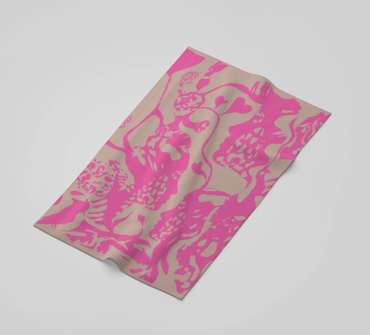 fashion pink beach towel by Giulio Iurissevich