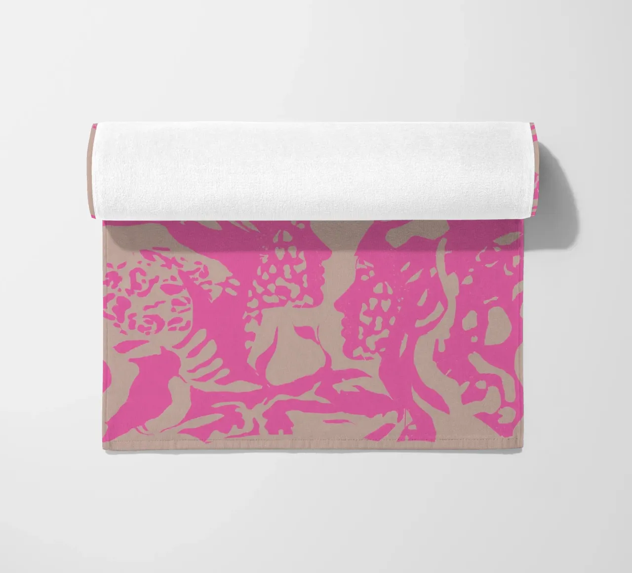 fashion pink beach towel by Giulio Iurissevich