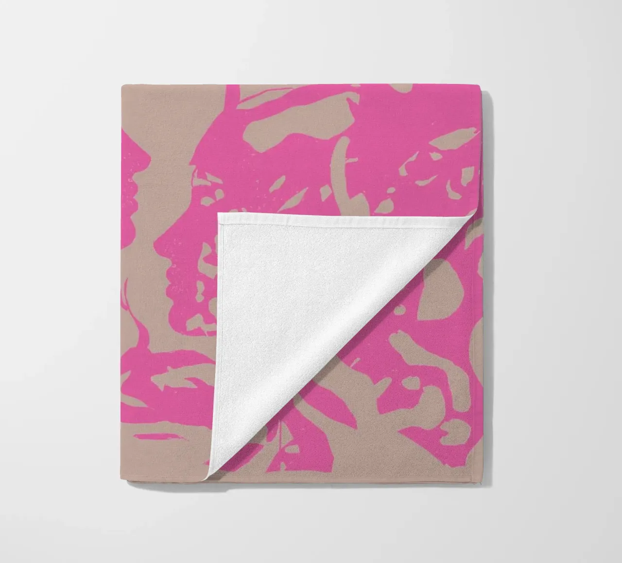 fashion pink beach towel by Giulio Iurissevich