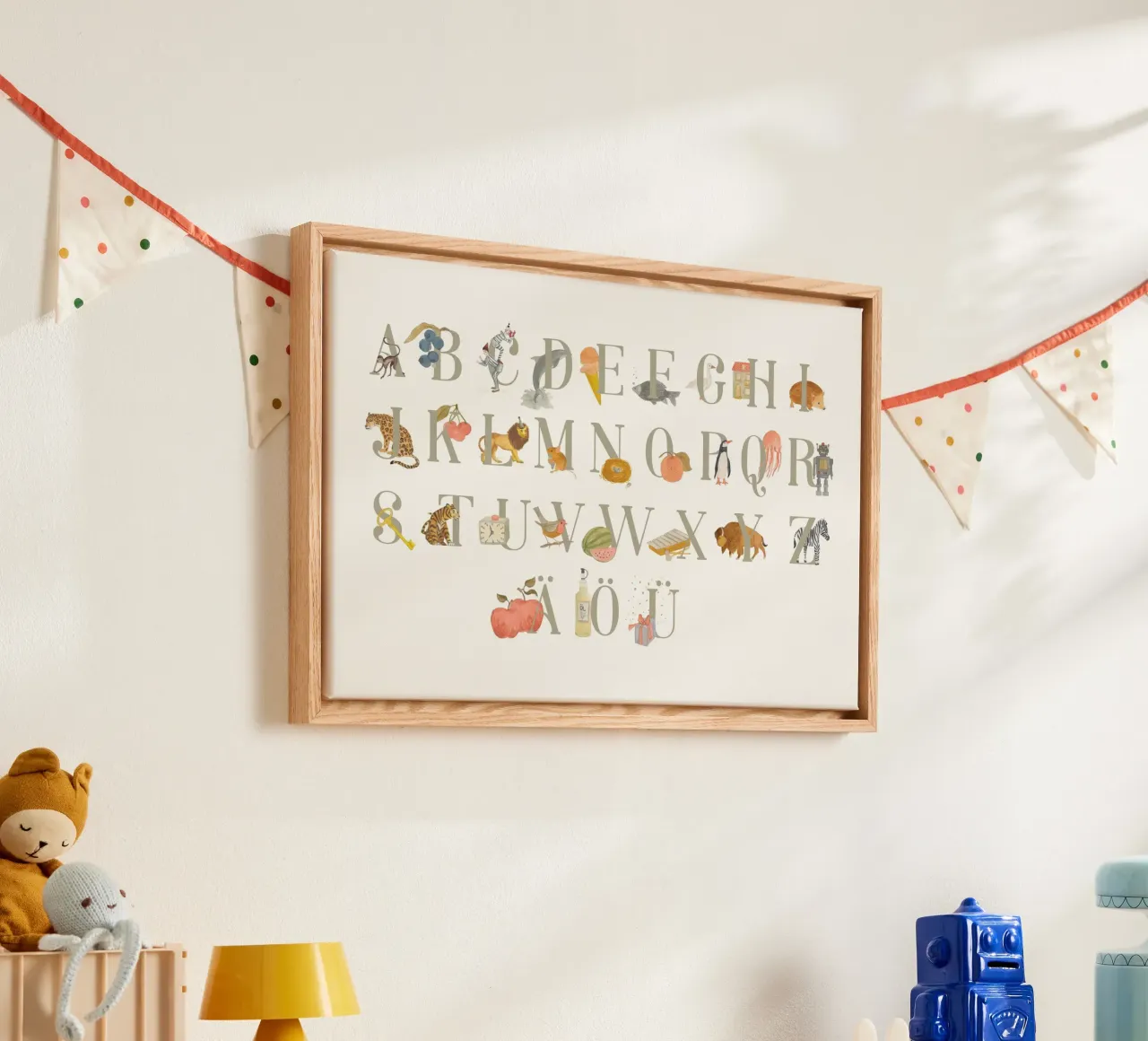 ABC - Tedesco tela con Cornice a cassetta da tiny goods studio