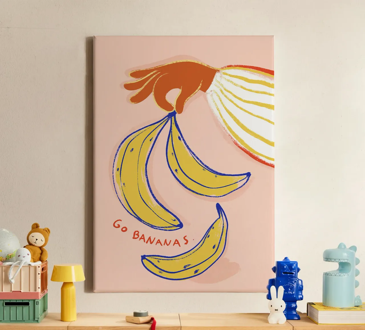 Go Bananas Leinwand mit Schattenfugenrahmen von Attaboy Dsgn