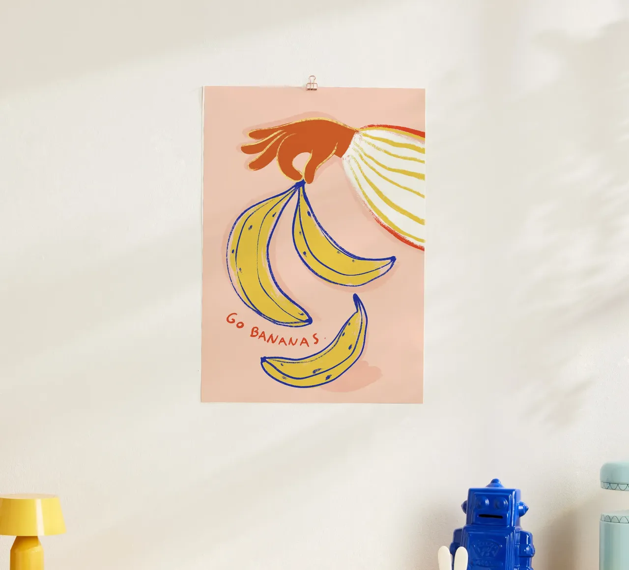 Go Bananas Poster mit Aluminium Rahmen von Attaboy Dsgn