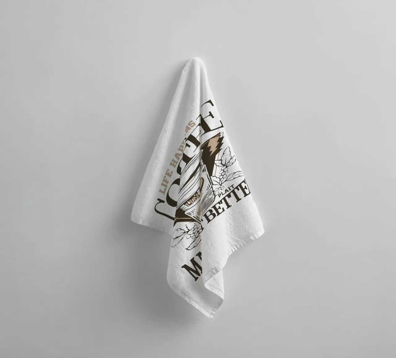 Life happens coffee make it better towel by Gunawan Rb