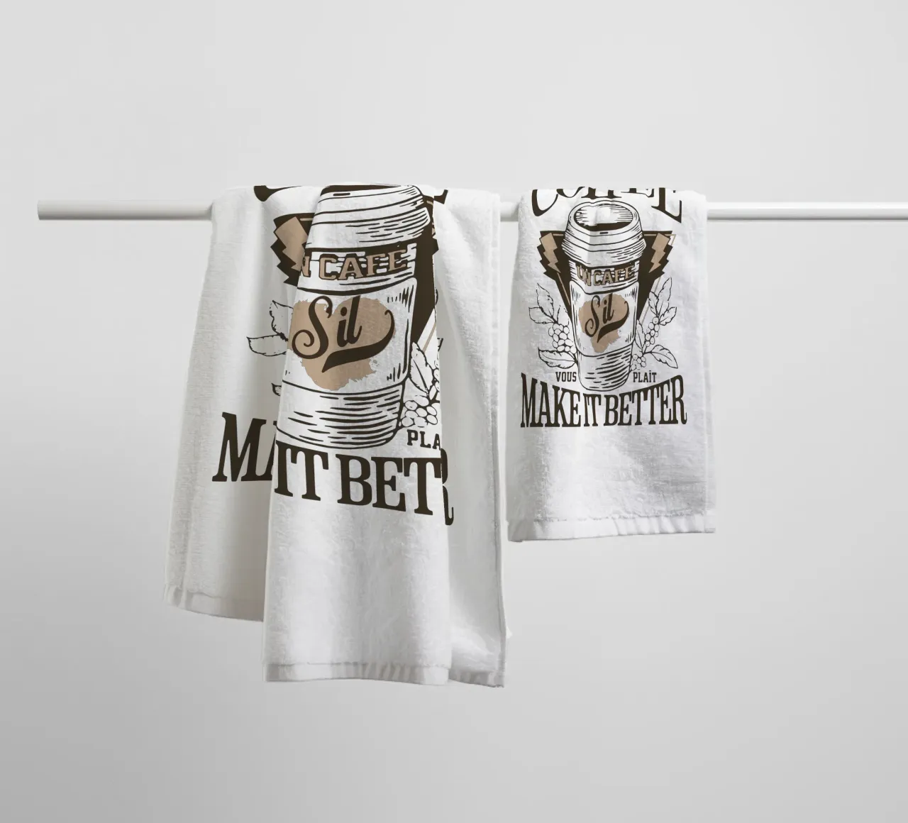 Life happens coffee make it better towel by Gunawan Rb