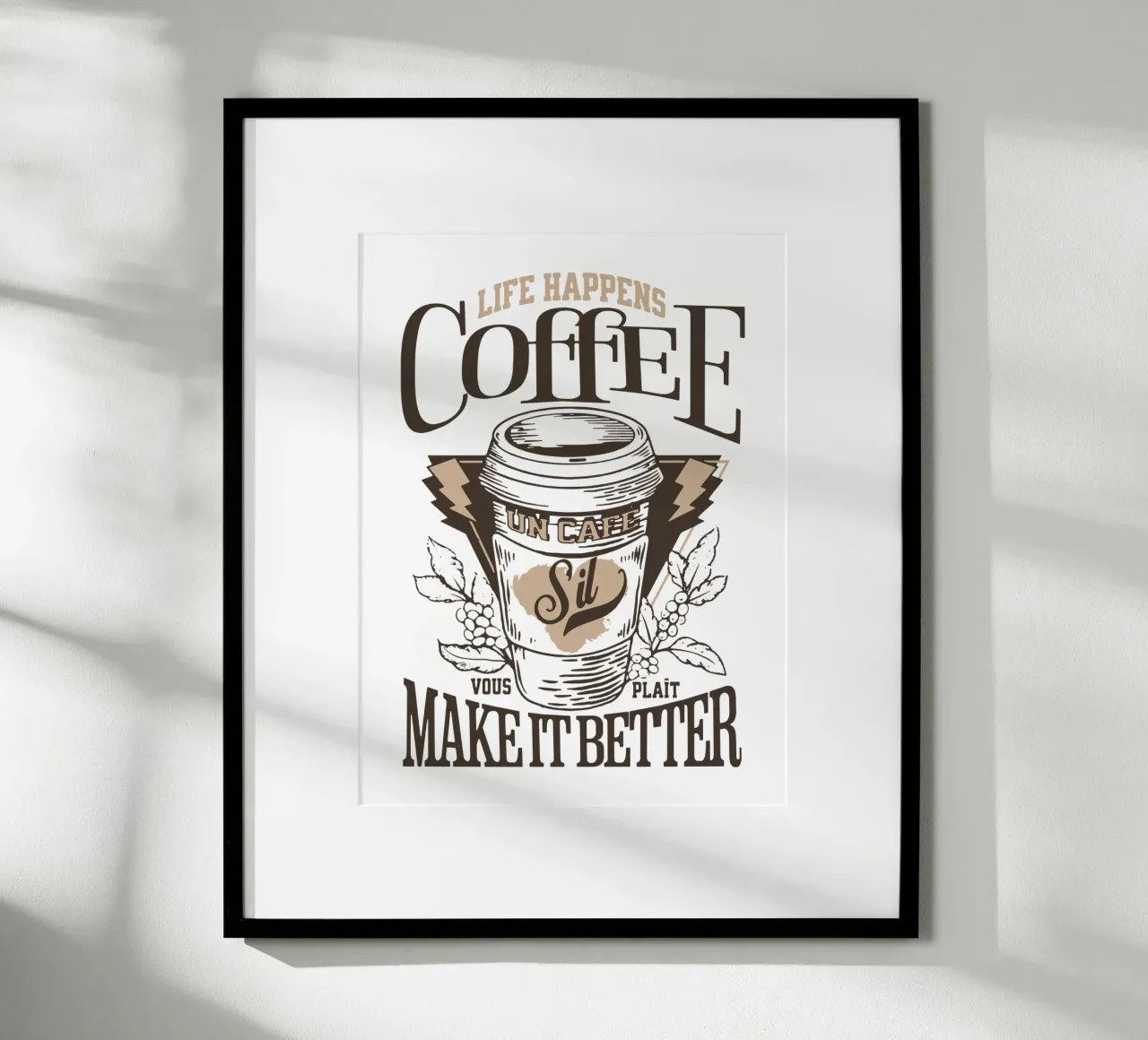 Das Leben passiert Kaffee macht es besser Hahnemühle von Gunawan Rb