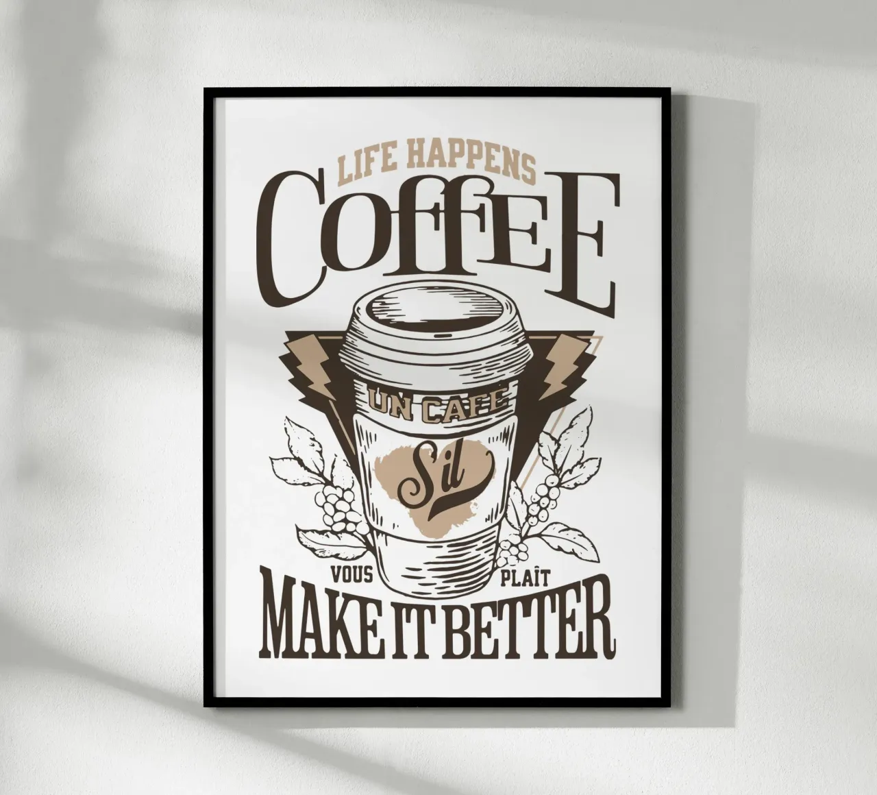 Das Leben passiert Kaffee macht es besser Hahnemühle von Gunawan Rb