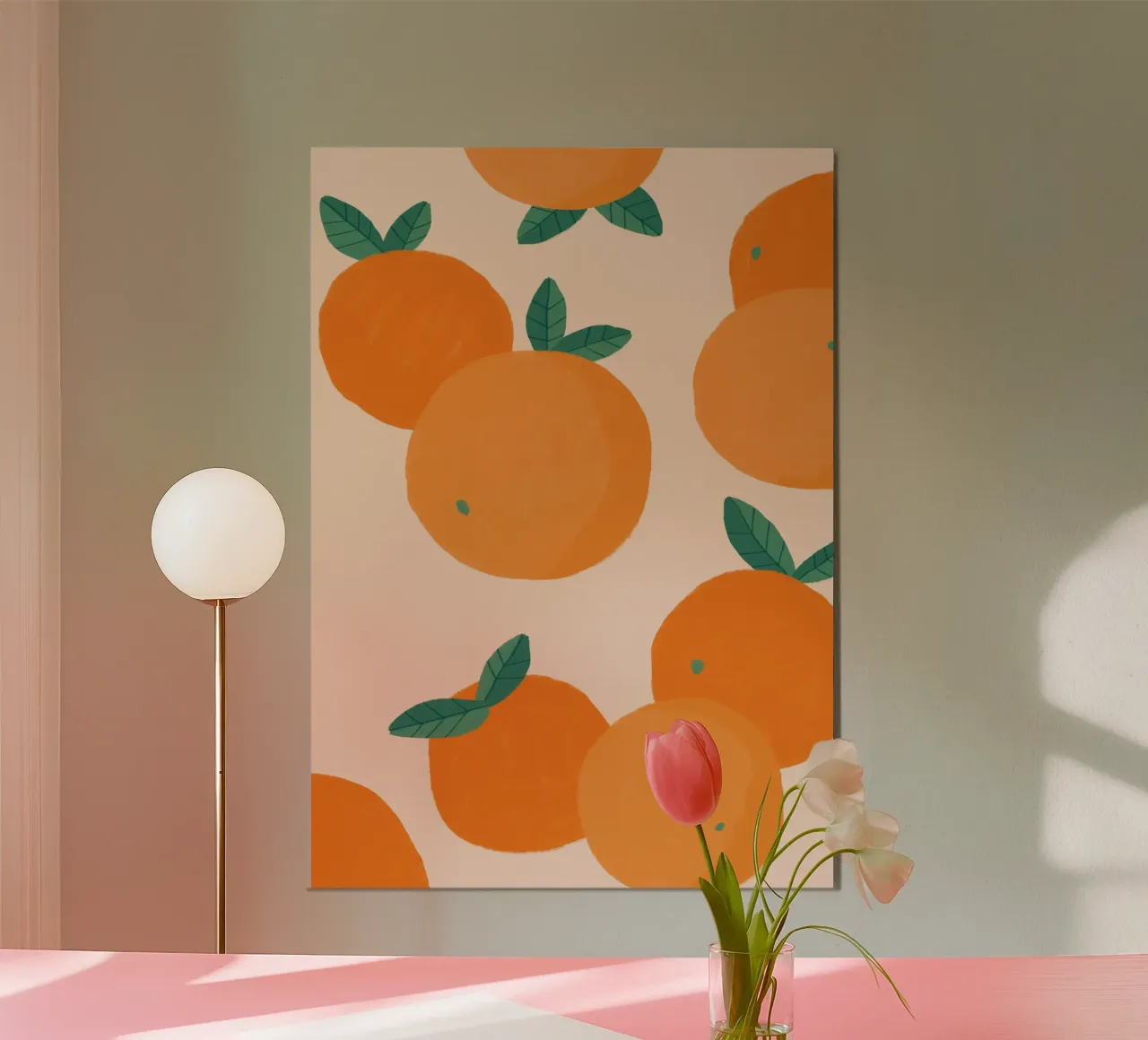 Gioia degli agrumi poster con telaio in plastica da Attaboy Dsgn