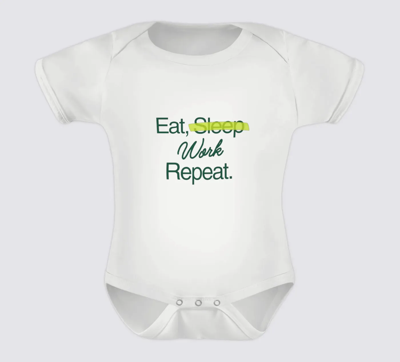 Travailler pour toujours body bébé de Olivia Creator