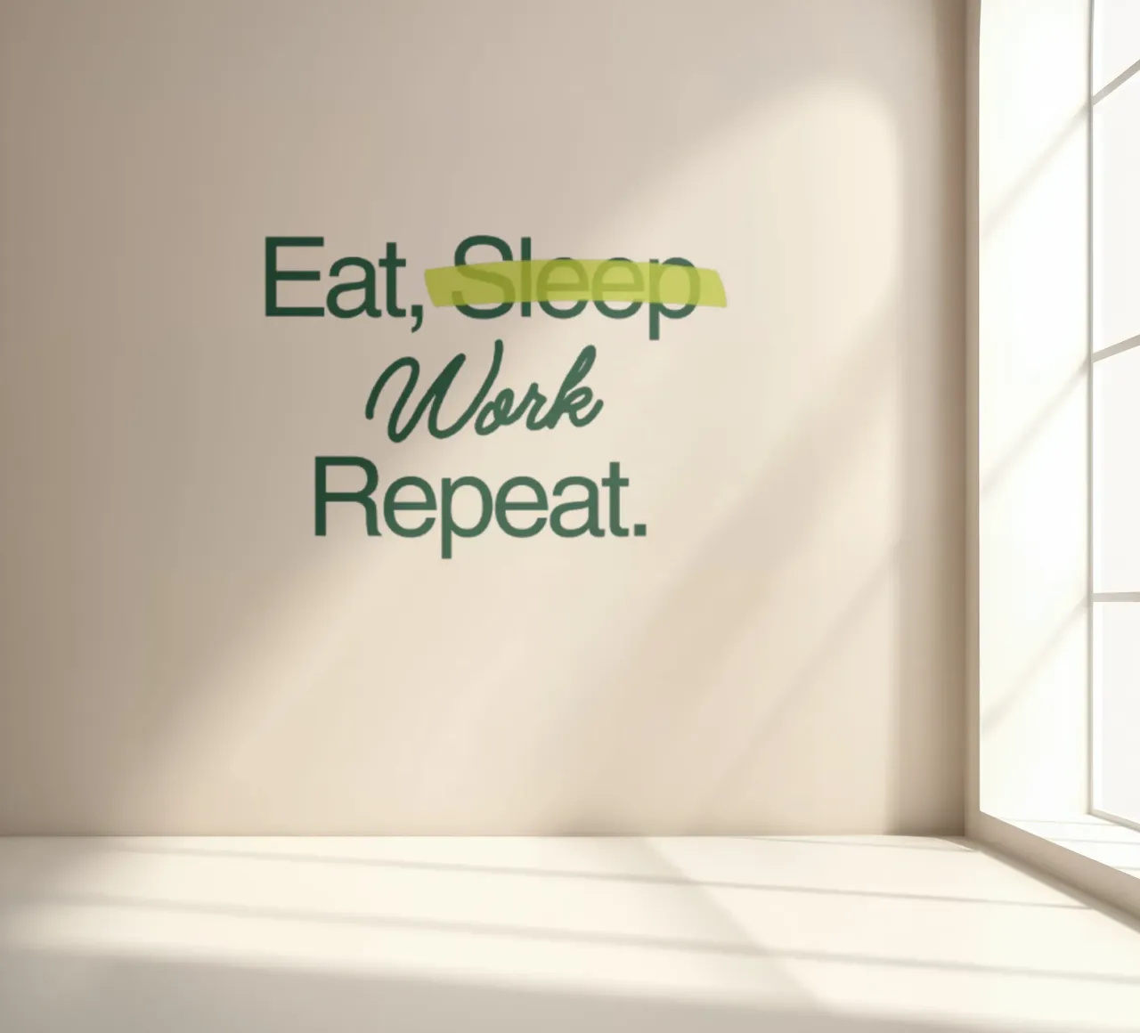 Werk voor altijd fotobehang van Olivia Creator