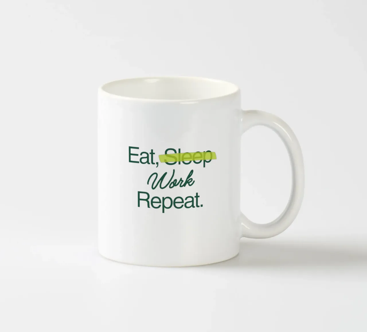 Work Forever ceramic mug by Olivia Creator