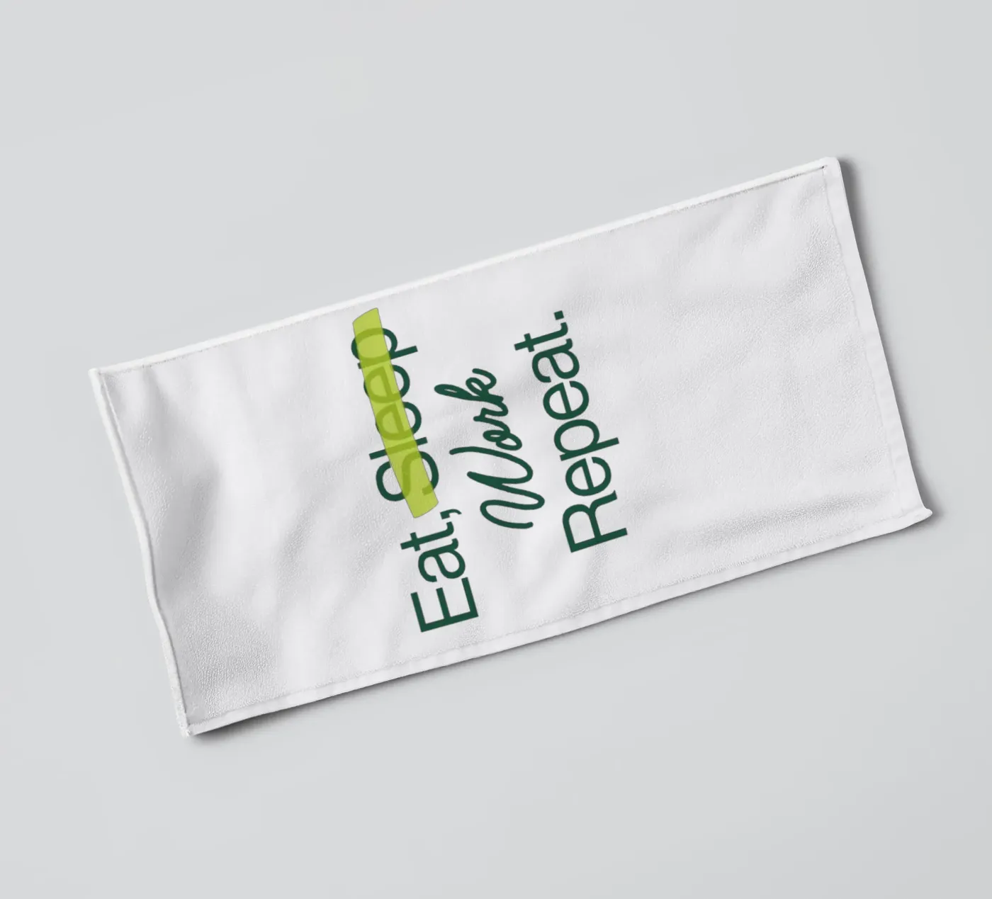 Werk voor altijd badhanddoek van Olivia Creator