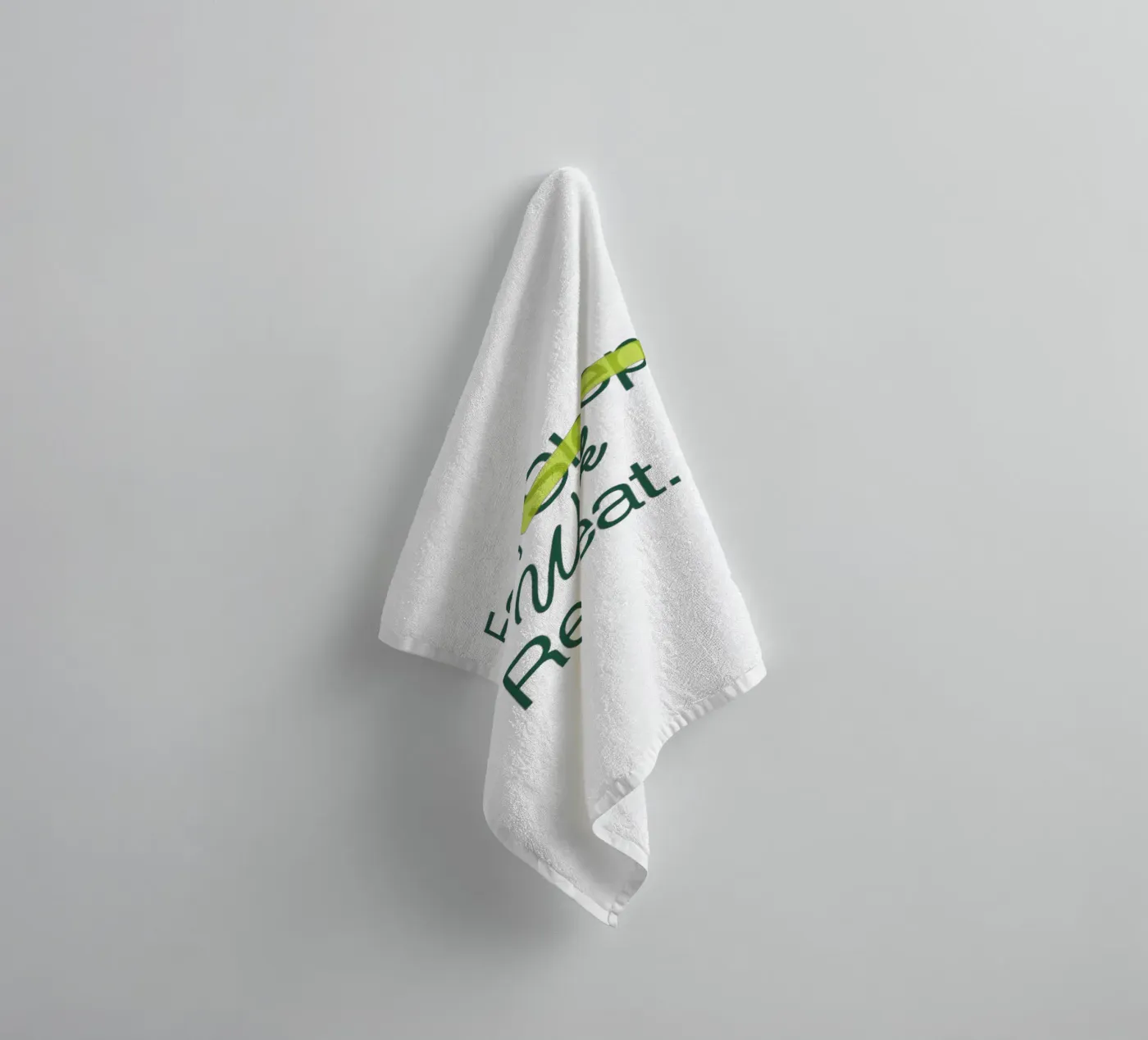 Werk voor altijd badhanddoek van Olivia Creator