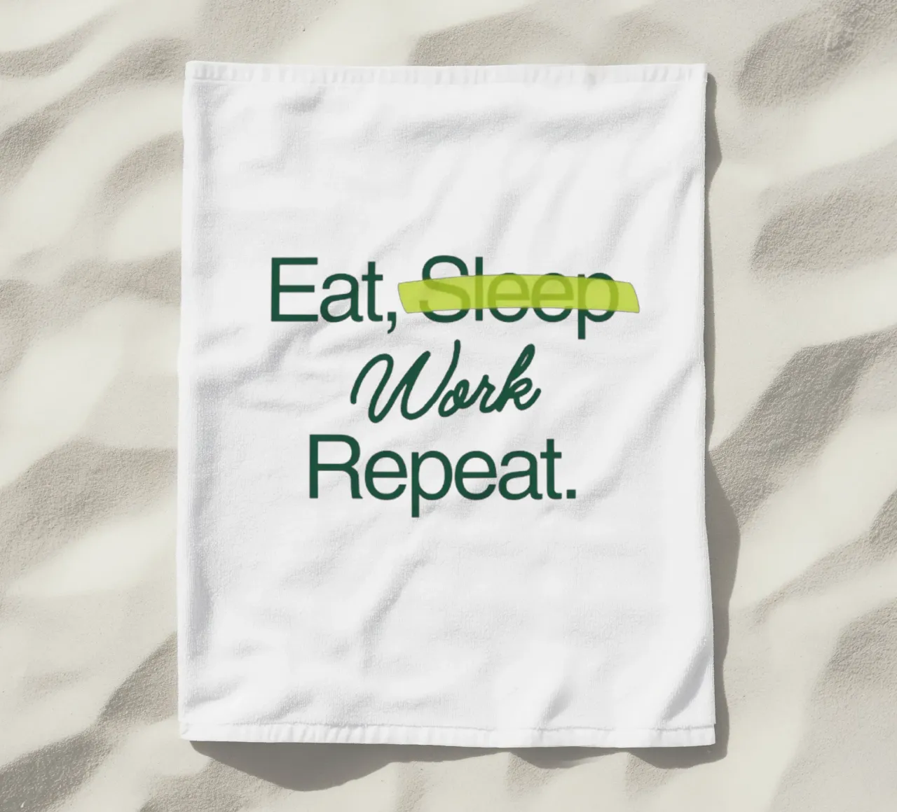 Work Forever telo mare da Olivia Creator