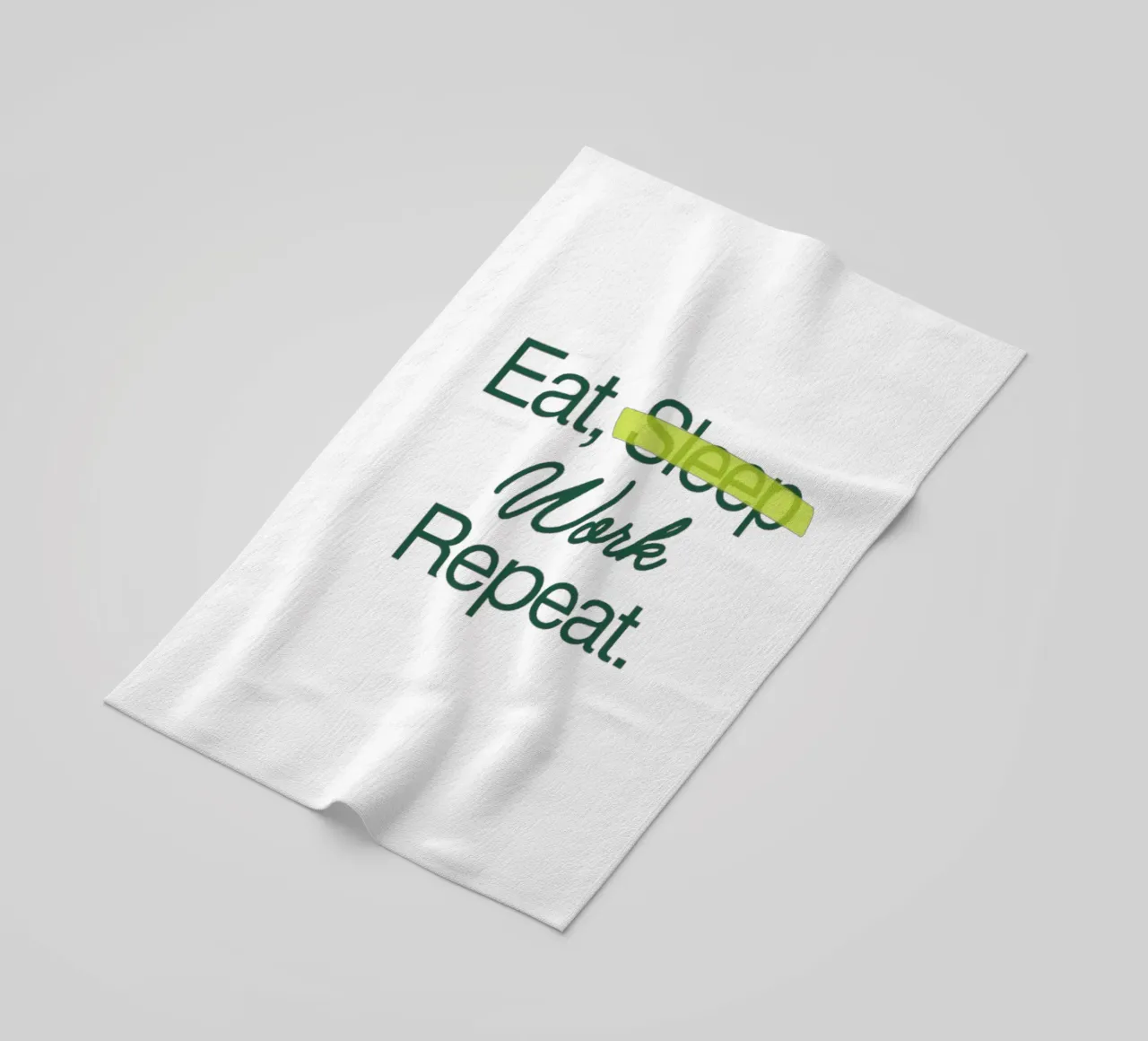 Werk voor altijd strandhanddoek van Olivia Creator