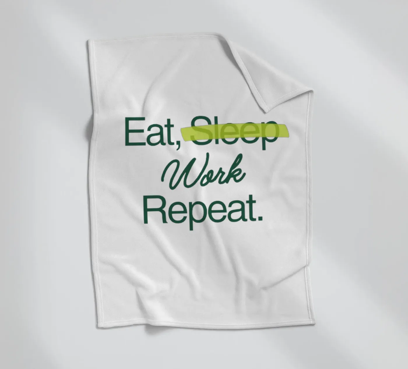 Work Forever fleece blanket by Olivia Creator