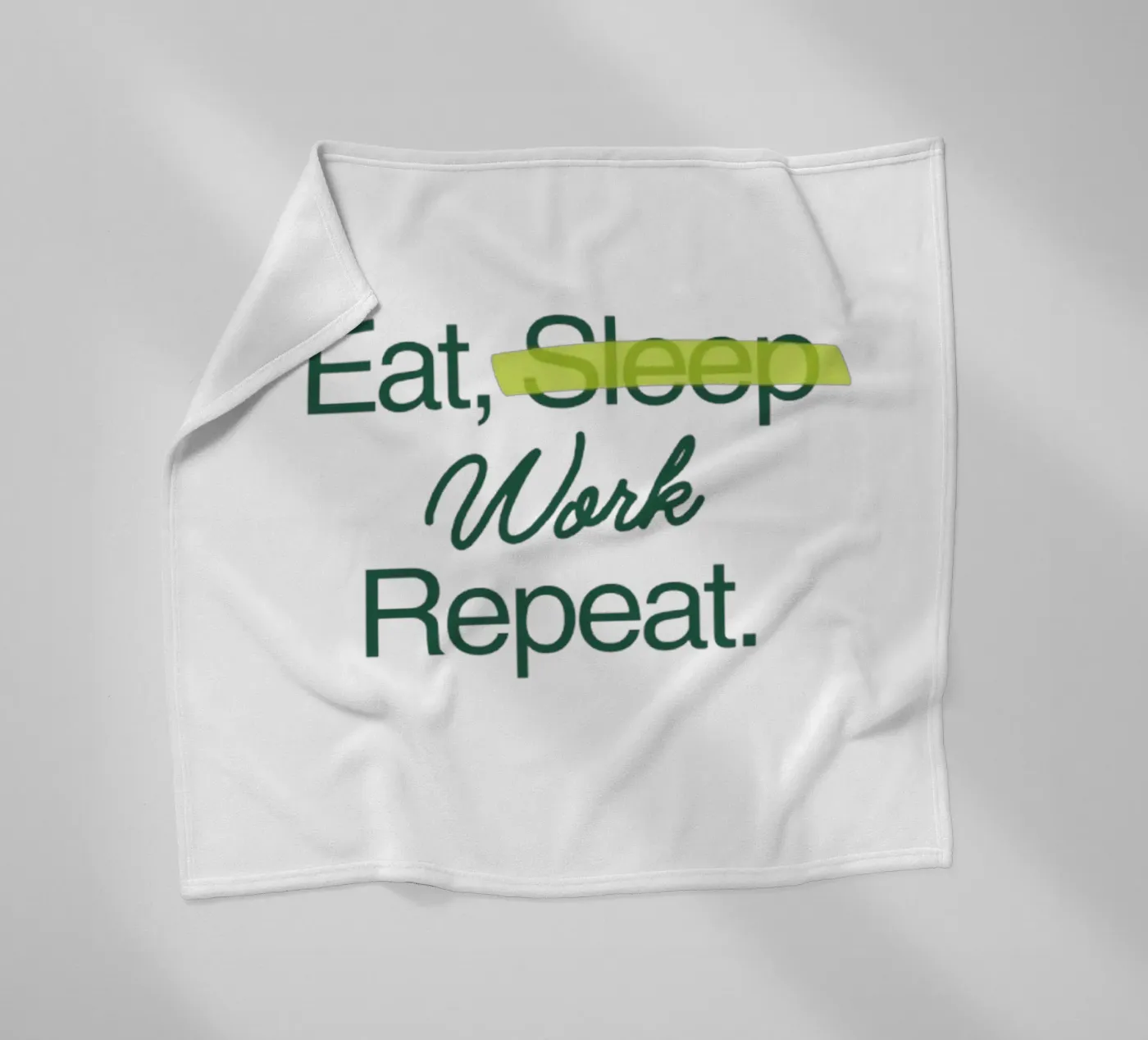 Work Forever fleece blanket by Olivia Creator