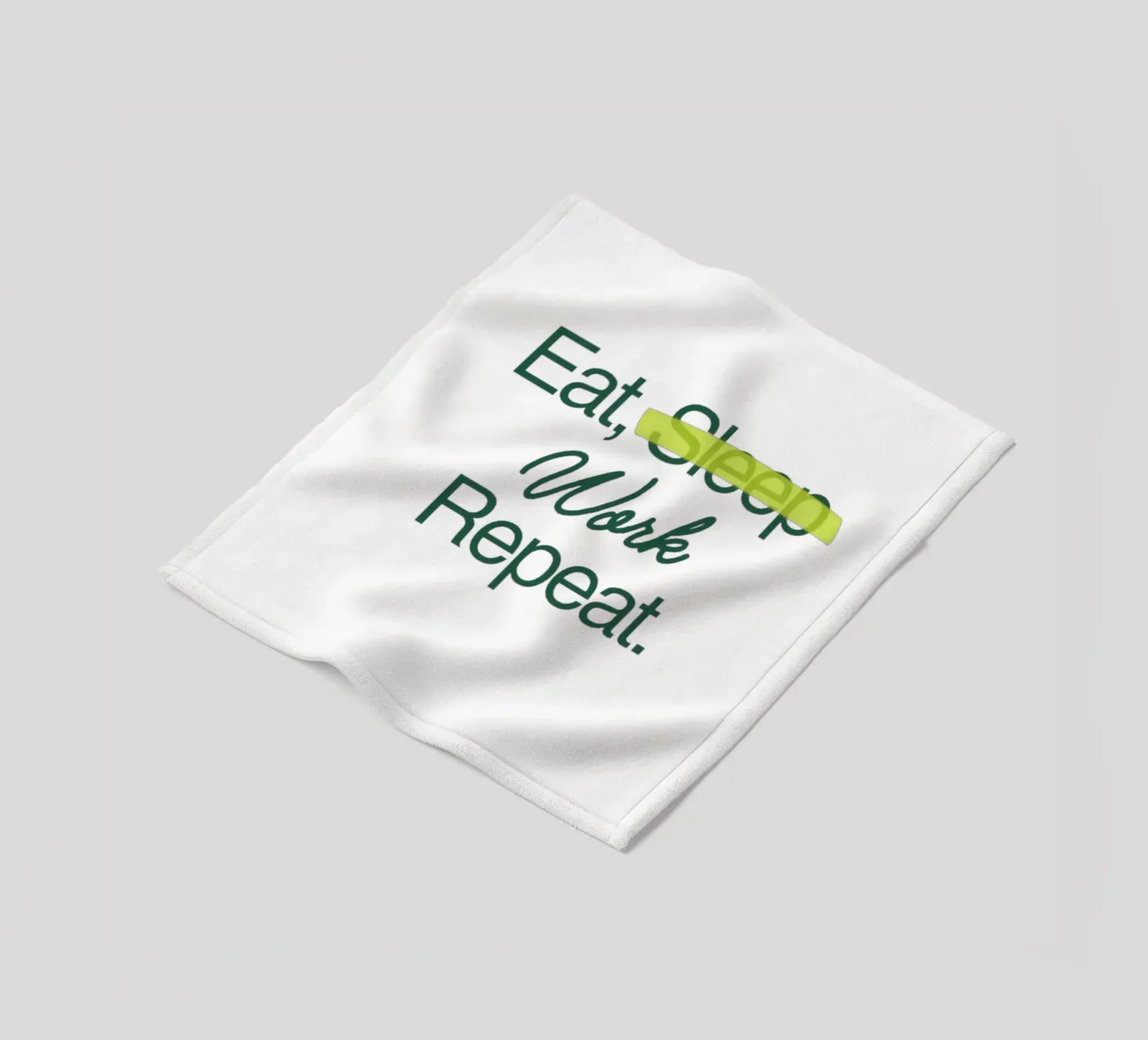 Work Forever fleece blanket by Olivia Creator