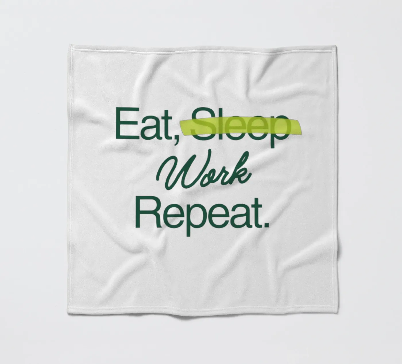 Work Forever fleece blanket by Olivia Creator